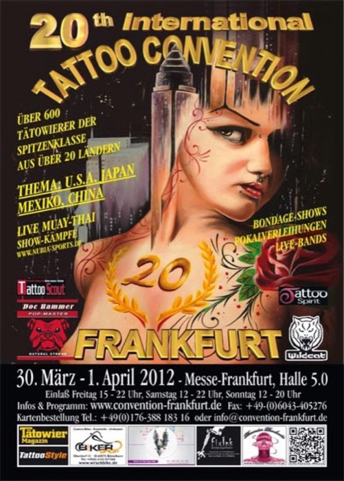 Plakat der 20. Internationalen Tattoo-Convention Frankfurt am Main 2012