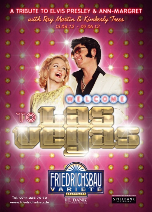 Plakat der Show "Welcome to Las Vegas" im Friedrichsbau Varieté Stuttgart