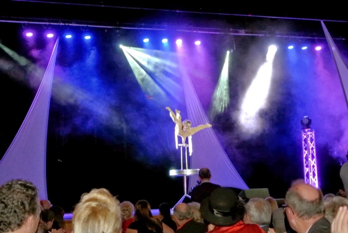 Marina Skulditskaya mit ihrer Trophäe als Künstlerin des Jahres 2013 bei der Goldenen Künstler Gala in Filderstadt