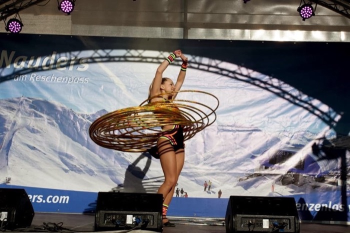 Marina Skulditskaya beim Open-Air-Auftritt am Skiopening in Nauders in Österreich