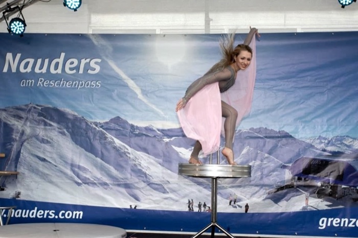 Marina Skulditskaya beim Open-Air-Auftritt am Skiopening in Nauders in Österreich