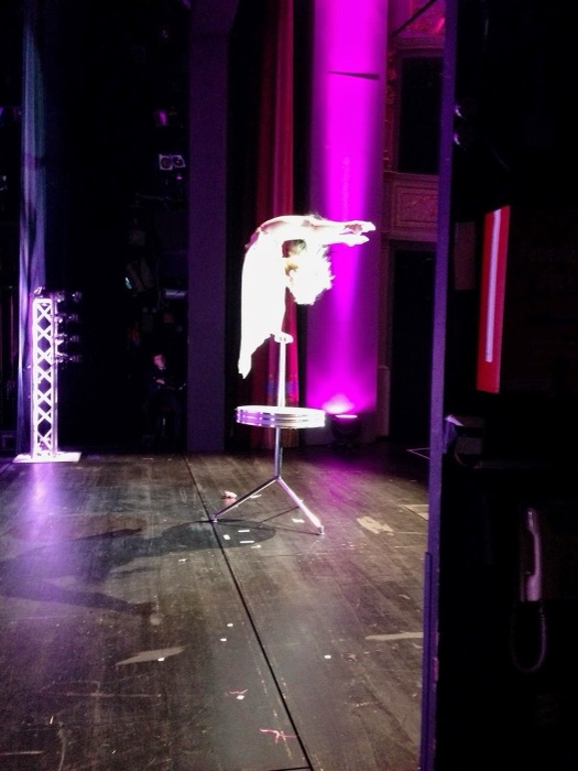 Marina Skulditskaya mit ihrem Handstand-Showact "Butterfly" bei den Varietéshows in Bamberg