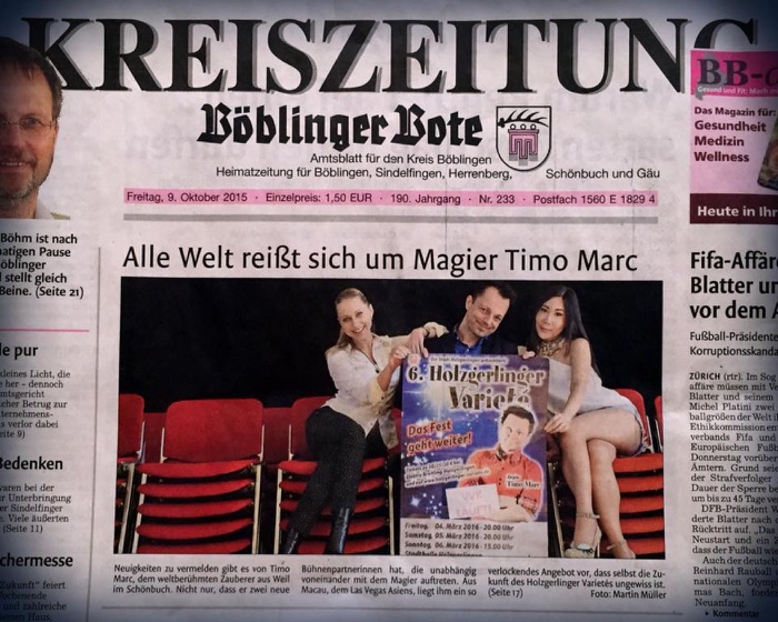 Marina Skulditskaya mit Timo Marc beim Presseinterview für den Böblinger Bote
