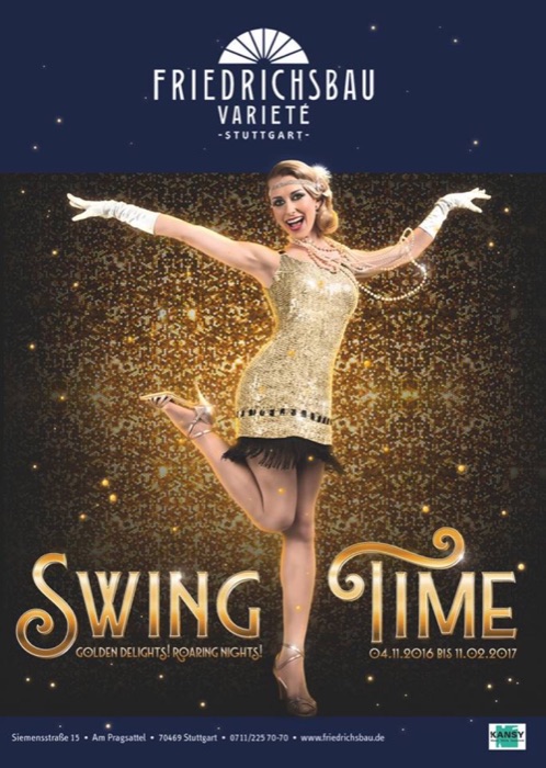 Marina Skulditskaya im Kostüm für die Show Swing Time im Friedrichsbau Varieté Stuttgart