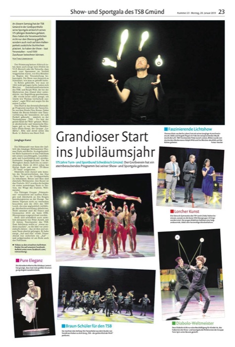 Marina Skulditskaya bei der Sportgala zum 175-jährigen Jubiläum des TSB Schwäbisch Gmünd