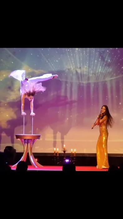 Marina Skulditskaya bei der Gala Violin meets Acrobatics in Basel